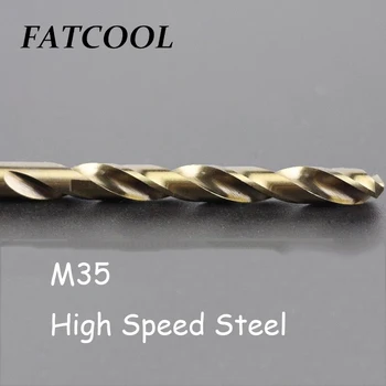 FATCOOL10pcs Conjunto de 3.2 MM de Cobalto de Alta Velocidad de Acero Twist Drill Hole M35 de Acero Inoxidable Herramienta de La Tierra Entera de Metal Escariador Conjunto de Herramientas