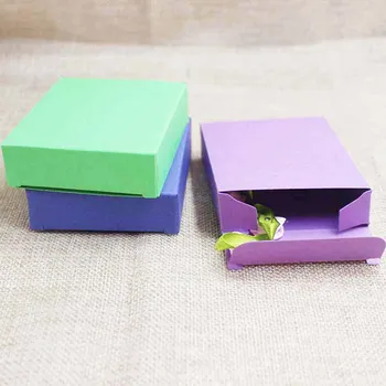 Feiluan 30pcs multi tamaño de papel de caramelo favor cuadro ,precioso productos de regalos y presentación de paquete caja de color púrpura/azul/ limón caja verde de la caja de regalo
