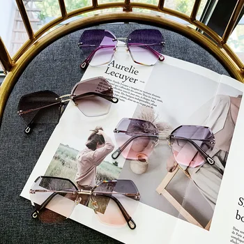 FEISHINI Clásico de la Moda Negro Gradiente de Gafas de sol de imitación de diamante de Montura de Gafas de sol de las Mujeres de la Vendimia de gran tamaño de Lujo de la Marca del Diseñador