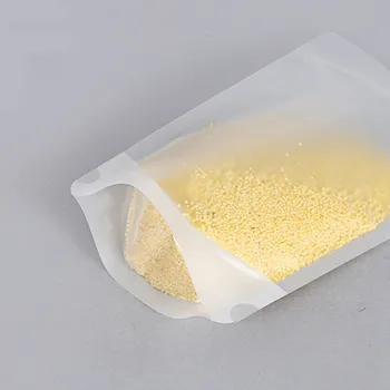 Ferimo 100pcs Gruesa bolsa de plástico transparente esmerilado de auto-apoyo Ziplock té bolsas de embalaje de alimentos, sellado de la bolsa de paquete de bolsas de