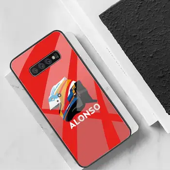 Fernando Alonso Caja Del Teléfono De Vidrio Templado Para Samsung S20 Más S7 S8 S9 S10 Plus Nota 8 9 10 Plus