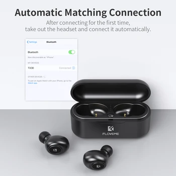 FLOVEME TWS 5.0 Inalámbrico de Auriculares Bluetooth auriculares Auriculares Para el iPhone Xiaomi Mi con Cancelación de Ruido Auriculares con Micrófono