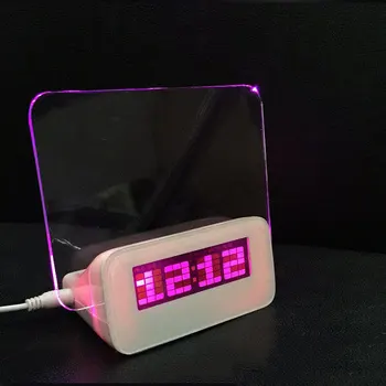 Fluorescente LED Message Board Multifunción Reloj despertador Digital Perezoso Estudiante de Música Creativa de la Alarma del Reloj el Día de san Valentín Regalos