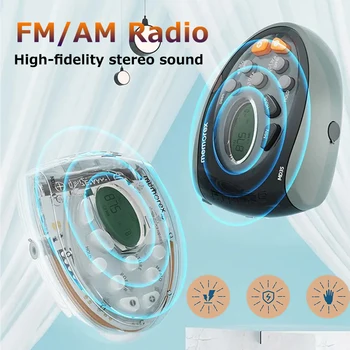 FM AM Mini Pocket Radio equipo de alta fidelidad Estéreo Receptor Portátil Con Pantalla LCD de Apoyo Uno-haga clic en Depósito y Anti-mistouch de Bloqueo