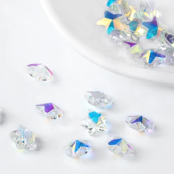 Forma de la estrella de Agujero de Cristales de diamantes de Imitación de K9 Cristal Suelta diamantes de Imitación de Pulseras Aretes Accesorios de la Joyería de BRICOLAJE, Manualidades diamantes de Imitación