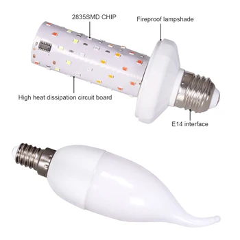 FOXGBF Luz de Bulbo del LED Efecto de la Llama de Iluminación con Bombillas de Parpadeo de la Emulación de Casa Decoración de la Navidad E14 de la Vela de la Fiesta al aire libre de la Lámpara