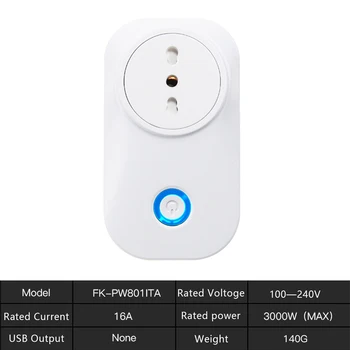 FrankEver Smart Plug 10A 16A Italia Chile Wifi Zócalo de Control de Voz de la Extensión de SockerGoogle Casa de Alexa Tuya la vida Inteligente