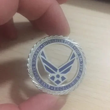 Fuerza Aérea de los EE.UU. / Valores Fundamentales de la USAF de Latón Reto de la Moneda,gastos de Envío Gratis 30592