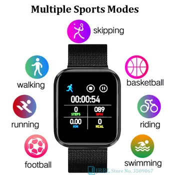 Full Touch Smart Watch Hombres Mujer Smartwatch Para Android IOS Electrónica Inteligente Reloj de Fitness Tracker Bluetooth Smart-watch