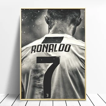 Fútbol el Deporte Estrella Cristiano Ronaldo Retro Cartel de la Impresión y el Deporte de la Lona Pintura de la Pared de la Habitación de Arte Foto Cuadros Decoración del Hogar