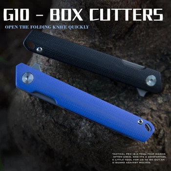 G10 hoja de cuchillo plegable de sharp para acampar al aire libre de la EDC herramienta fácil de llevar mini 3234