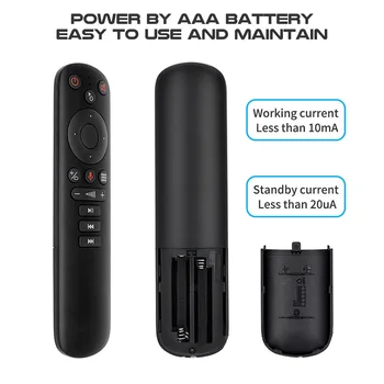 G50s Portátil de la Batería del Control Remoto Operado Sensible ABS Electrónico Profesional Air Mouse de Voz Inteligente 2.4 G Wireless