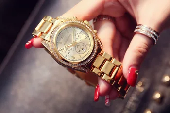 GA GA Reloj de Diseño Mujer, las Mujeres de la Marca de Lujo de diamantes de Imitación de Cuarzo de la Señora Rosa de Oro de Pulsera Relojes Vestido de las Mujeres Relojes Relogio 2504