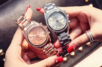 GA GA Reloj de Diseño Mujer, las Mujeres de la Marca de Lujo de diamantes de Imitación de Cuarzo de la Señora Rosa de Oro de Pulsera Relojes Vestido de las Mujeres Relojes Relogio