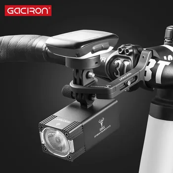 GACIRON 500 800 Lumen Bicicleta luz Delantera y Multifunción soporte de Montaje de GoPro de la Bicicleta del Faro Impermeable Linterna Recargable