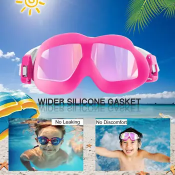 Gafas de Natación de niños Profesional Anti-Niebla UV Protección Gafas de Natación Con Tapones para los oídos Ajustable Niños Nadan Gafas