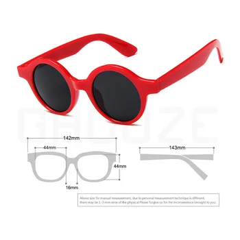 GAOOZE Ronda de Gafas de sol de las Mujeres Anti-reflejos de los Vidrios para el Viaje de Diseño de Lujo de color Rojo Gafas Redondas de la Marca de Gafas de sol de las Mujeres LXD422