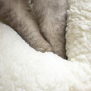 Gato de peluche de la Cama de Gato de la Casa de la Estera de Invierno Cálido para Dormir Gatos Nido Suave de la Felpa del Perro de Mascota Cojín para los Gatos Accesorios