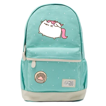 Gato gordo lindo unicornio mochila cartera casual mochila adolescentes chica Estudiante de la Escuela de Bolsas de viaje bolsa de