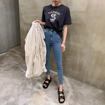 Genayooa Ropa De Cintura Alta Pantalones Vaqueros Push Up Elástico Skinny Jeans Mujer 2020 Estilo Coreano Mom Jeans De Mezclilla Pantalones Vaqueros De Las Mujeres
