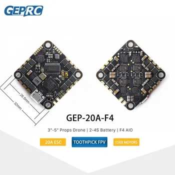 GEPRC GEP-20A-F4 BLhelis_S 20A 4S Sensor de Corriente F4 AIO para 3/4/5inch Palillo de dientes Drone Fpv 12xx-15xx Motor Actualizado Crazybee