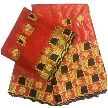 Getzner textil austria africano bazin riche getzner tela tissu broderie dubai vestido de encaje de costura material 5+2 yardas/lote