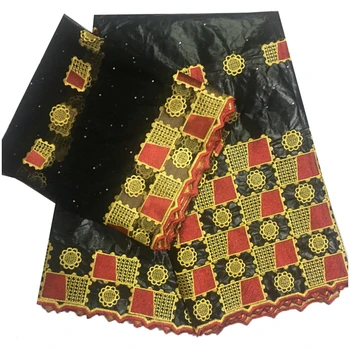 Getzner textil austria africano bazin riche getzner tela tissu broderie dubai vestido de encaje de costura material 5+2 yardas/lote
