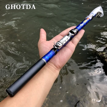 GHOTDA Rock caña de Pescar a Spinning Mini de Duro de Fibra de Carbono de Pescar de 3.0 M/2,7 M/2.4 M/2.1 M/1.8 M/1,5 M