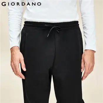 Giordano Hombres Pantalones De Bolsillo Doulbe De Punto Pantalones Puños Bandas Sólidos De Corredores De Hombres Calca Masculina Spodnie 01119889 11374