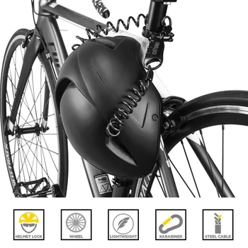 GIYO Bicicleta Mini Cable de Bloqueo 1500mm Ciclismo Veces Casco Bloqueo de Cable de 3 Dígitos de la Combinación de Anti-Robo de Candado de Bicicleta para MTB Bicicleta de Carretera