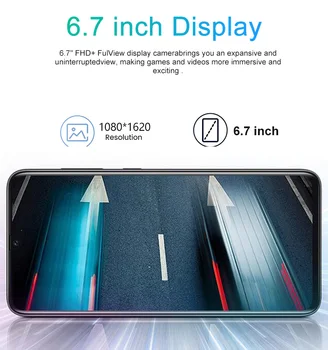 Global SOYES P43 Pro 6.7 Pulgadas Smartphone Android10.0 Hexa Core de huellas Dactilares Desbloqueado 32G ROM Dual SIM 4800mAh Batería de los teléfonos Celulares