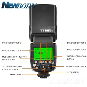 Godox TT685N TTL Flash de la Cámara de 2,4 GHz de Alta Velocidad de 1/8000s GN60+Xpro-N TTL Transmisor Inalámbrico de Nikon D7500 D850 D500 D4 +Regalo 51984