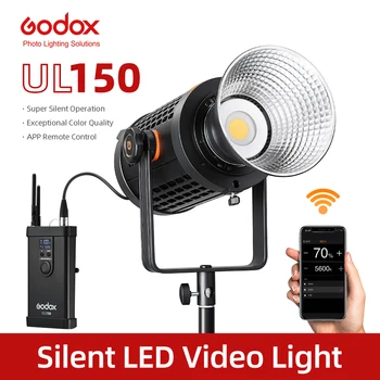 Godox UL150 150W 5600K Super Silenciosa Luz de Vídeo LED Bowens Monte de Nuevo la Disipación de Calor Separados Sistema de Soporte Remoto/App Contro