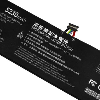 Golooloo 5230mAh 7.6 V Nuevo R13B01W R13B02W de Batería del ordenador Portátil r13b01w r13b02w Para Xiaomi Mi Air De 13,3