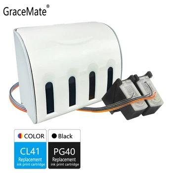 GraceMate Compatible para Canon PG40 CL41 CISS de Tinta a Granel IP1200 IP1600 IP1800 IP1900 MX300 MX310 MP145 MP150 MP160 MP180 Impresora