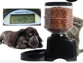 GRAN 5.5 L Programa Automático Display Digital Mascota Gato Perro Alimentador de plato de Comida Dispensador de Suministros de Riego 6140