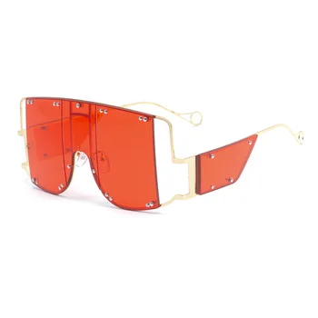 Gran plaza de gafas de sol de las mujeres 2019 uv400 de alta calidad rihanna moda de gran tamaño steampunk gafas de sol muelle de oculos de sol feminino