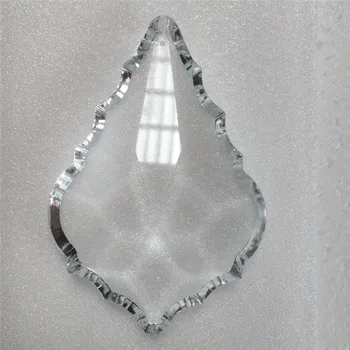 Gran tamaño de 115 mm de cristal de araña de cristal colgantes de la hoja de arce de vidrio en forma facetas de la lámpara de piezas para la fiesta/evento de decoración