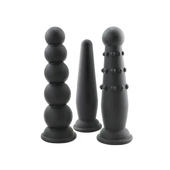 Gran tamaño de la fuerza de succión de silicona anal butt plug perlas de la estimulación de la bola consolador masaje de próstata pene falso punto G juguetes Sexuales