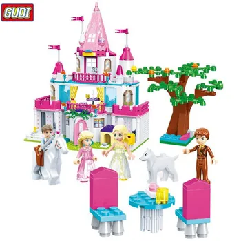 GUDI Princesa Dulce Castillo de Bloques 616pcs los Ladrillos de Construcción del Modelo de Conjunto de Juguetes Educativos Para las Niñas