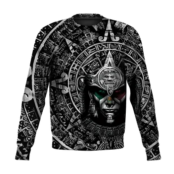 Guerrero azteca Tótem 3D de Todo Impreso Hombres Sudaderas con capucha de la Sudadera Unisex Streetwear cierre de Cremallera Sudadera Casual Chaqueta de Chándal KJ0189
