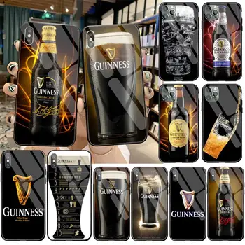 Guinness, la Cerveza Oscura Cubierta de Negro de Cáscara Suave de la caja del Teléfono de Vidrio Templado Para IPhone 11 Pro XR XS MAX 8 X 7 6 6 Plus SE 2020 Caso 6267