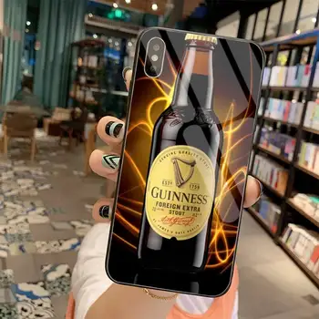 Guinness, la Cerveza Oscura Cubierta de Negro de Cáscara Suave de la caja del Teléfono de Vidrio Templado Para IPhone 11 Pro XR XS MAX 8 X 7 6 6 Plus SE 2020 Caso