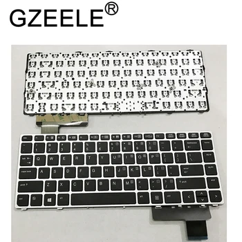 GZEELE inglés teclado del ordenador Portátil para HP EliteBook Folio 9470M 9470 9480 9480M 702843-001 NOS Reemplazar el Teclado de Plata