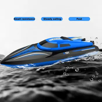 H101 Barco de la Velocidad de 2.4 GHz 4CH RC Control Remoto de Alta Velocidad de Carreras de barcos con Pantalla LCD de Juguetes de Regalo para Niños