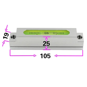 HACCURY Ajustable pequeña barra de nivel de Máquina herramienta de nivelación de alta precisión horizontal larga burbuja Mini espíritu de nivel
