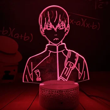 Haikyuu Hinata Shoyo Kageyama Tobio Sugawara Koushi Tanaka Ryunosuke Figura Anime de la Lámpara 3d Ilusión de la Luz de Iluminación de Dormitorios