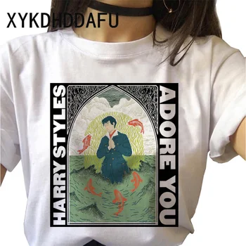 Harry Styles Camiseta de las Mujeres Harajuku Tee Estética Streetwear Ropa Ulzzang Camiseta Vintage de Hip Hop de la Moda T-shirt Mujer 2020