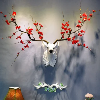 [HHT] Nórdicos 3D de la Cabeza de Ciervo de la Suerte de la Pared Colgante Colgante de Ciervos de Sika de los Animales de Inicio Decoración de la Pared del Salón Creativa de Fondo