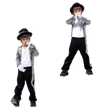 Hijos De Michael Jackson Traje De Cosplay De La Superestrella De La Cantante De Danza Trajes De Purim Año Nuevo Vestido De Fiesta De Los Muchachos De Los Niños De Disfraces